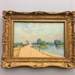 Картина-импрессинизм-Сислей-Alfred Sisley Der Weg nach Hampton Court, 1874