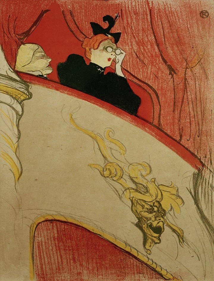 Анри-Тулуз Лотрек “Коробка с золотой маской”, 1894 год - Цвет красный, заказать картину - копию