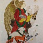 Косик Анастасия, Рождество, мозаика из бисера,стекляруса,рубки, 40х50