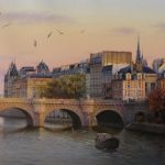Картина-Crépuscule sur Paris