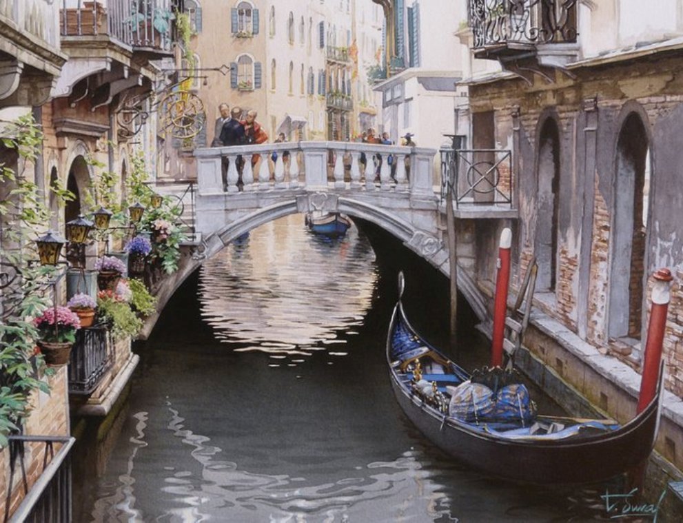 �������-Un petit pont à Venise