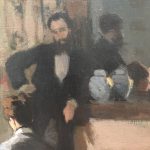Картина-Моне Клод-Интерьер после ужина-1868г. Фрагмент3