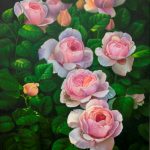 Розы в саду, холст, масло, 50х70, 2018 г. -Анастасия Алёхина