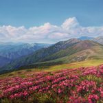 Весна в горах, холст, масло, 45х60см, Анна Стешенко