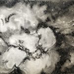Трёхраздельная туманность, 4-х слойный рисунок, карандаш, уголь, линер, 30х42, Олег М. Караваев