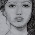 Портрет дівчини, бумага, простий та вугільний олівці, 21х29, Тетяна Ладуб-Кравець
