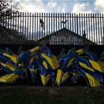 Graffiti Artists Support Ukraine with Blue Yellow Paint Jam.