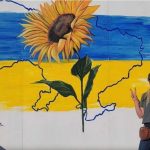 Artist Hillarie Isackson's original mural to support Ukraine