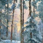 День угасав.., холст, олія, 35х50, Віктор Воропаєв