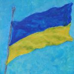 Прапор Украiни, полотно, акрил, 30х40, Надія Маркова