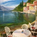Italy. Lake Como, полотно, олія, 60х80, Оксана Лаврів