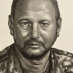 ВІЙСЬКОВИЙ, папір, олівці. 30х40, Гром Володимир