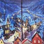 Ніч перед Різдвом, дерево, акрил, 20×30, Дурбакевич Юрій