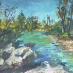 Ріка Чорохі, Батумі, папір, акварель, 16х22, Новогродська Анастасія