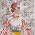 Становлення державності, папір, акварель,олівці, 50х70, Тетяна Федоришин