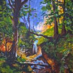 У лісі, картон, акрил, 20х30, Свиридова Софія